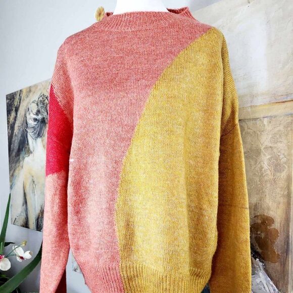 Sweaters - NEW with Tag HEM and THREaD knitted sweater size L Multicolor